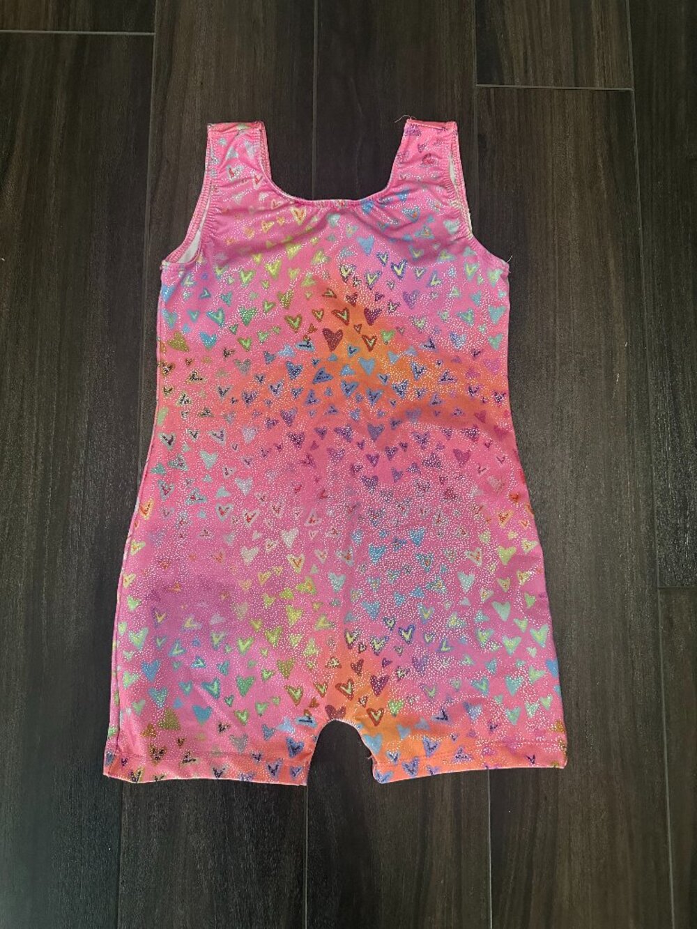 Domusgo Neon Love Heart Biketard - size 120
